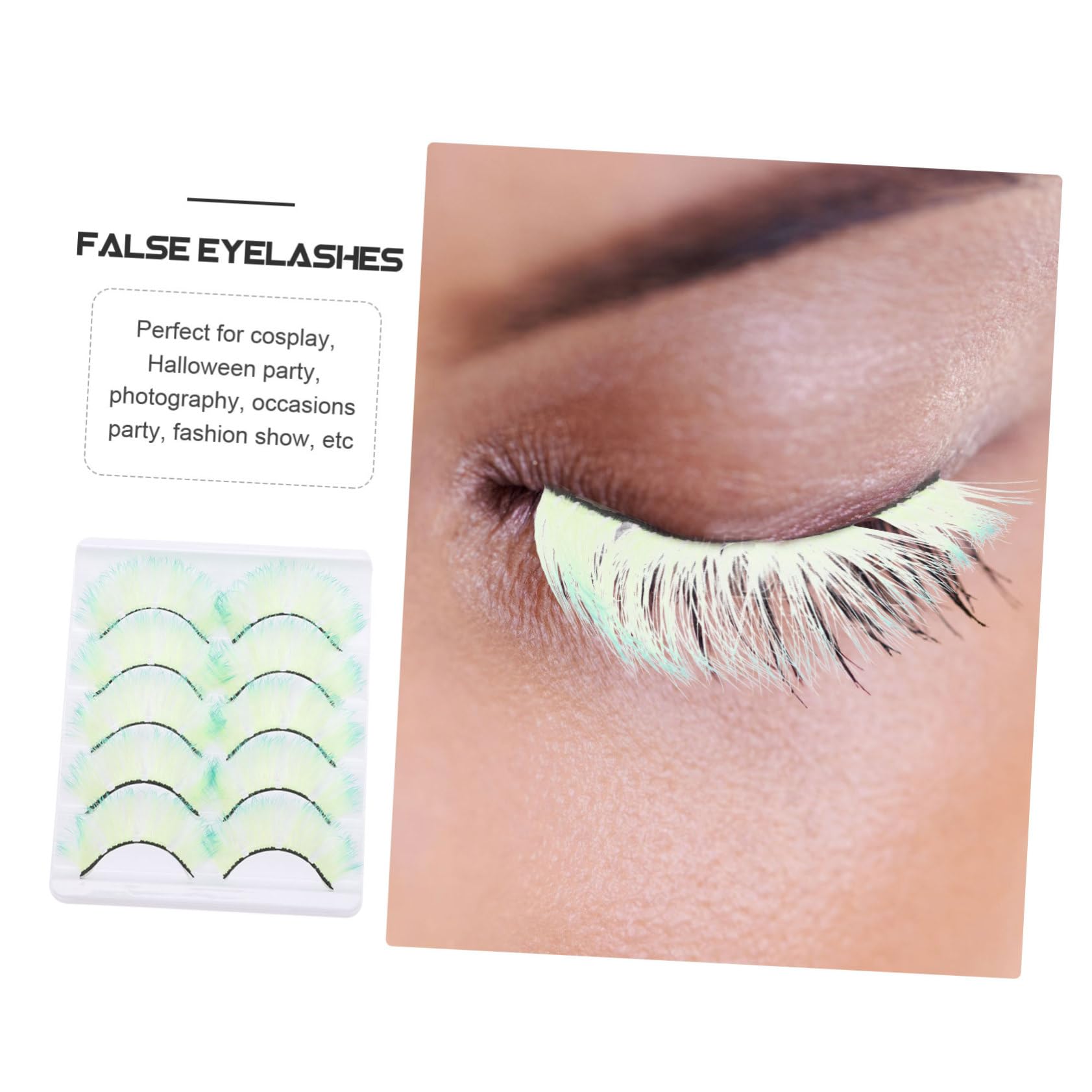 Healeved Kit Di 5 Ciglia Finte Per Donna Effetto Naturale Extension Per Ciglia Individuali Ciglia Soffici Per Ragazze Leggere Riutilizzabili Design Fluorescente 5 Paia*5