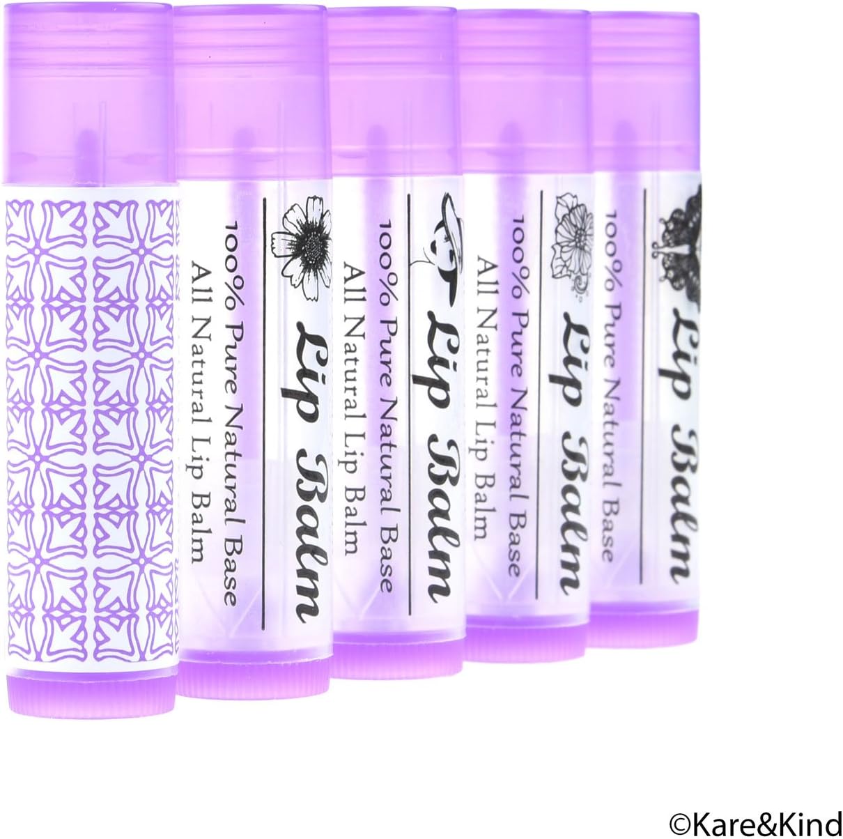 Lip Balm Container Tubes - BPA Free - 50-Pack - DIY - Purple - 3/16 Oz (5.5 ml) - Including 50 Writeable (Purple) & 50 Printed Lip Balm Stickers - Twist Mechanism and a Cap - Empty - Make Natural Lip Balm (50 Pack, Purple) - Image 6