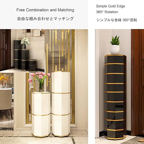 Miniatura 4 de Free Standing Metal Rotating Shoe Cabinet,Spinning Shoe Rack,Corner Storage Closet,Space Saving Shoe Rack,Modern Entryway Shoe Rack,for Entryway