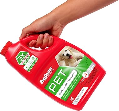 Rug Doctor Pet Stain & Odor Carpet Cleaner, 3x Action Pro-Enzymatic Formula - Cleans, Deodorizes, Deters Remarking 48 oz., Protects Against Future Accidents, CRI Certified