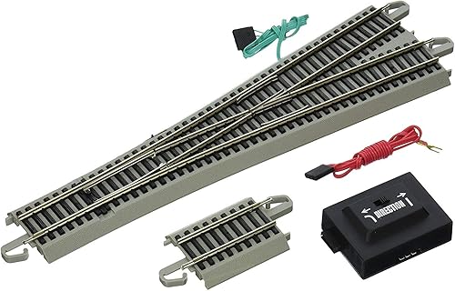 Bachmann Trains - Pista E-Z a presión #5 WYE TURNOUT (1tarjeta) - Riel de plata de níquel con plataforma gris - Escala HO