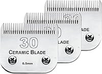 Vista 30 de 2 paquetes de cuchillas de repuesto para cortapelos de perros #40 - Compatibles con Andis/Wahl/Oster, cuchilla desmontable de cerámica y acero