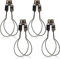 Vista 8 de Honoson 2 Piezas Pantallas de Bombilla Adaptador de Clip para Bombilla Incluye Remate y Niveladores de Pantalla para Reemplazo (Dorado y Plateado)