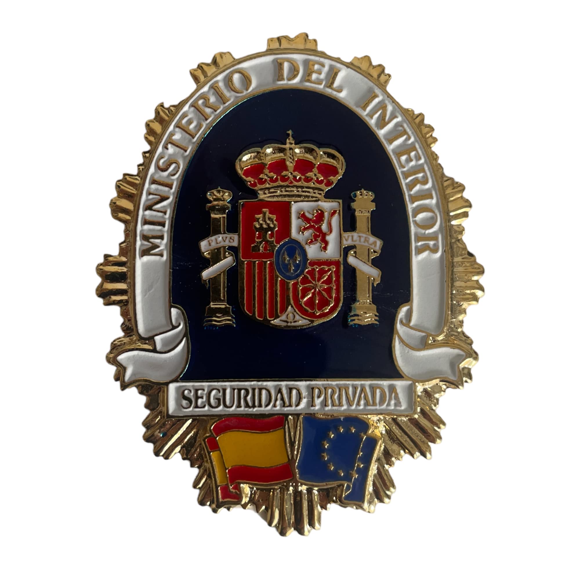 ADCSHOP, Plaque Private Security Ministry of Interior, enamel effect color on metal zamak -measures 6.5 cm