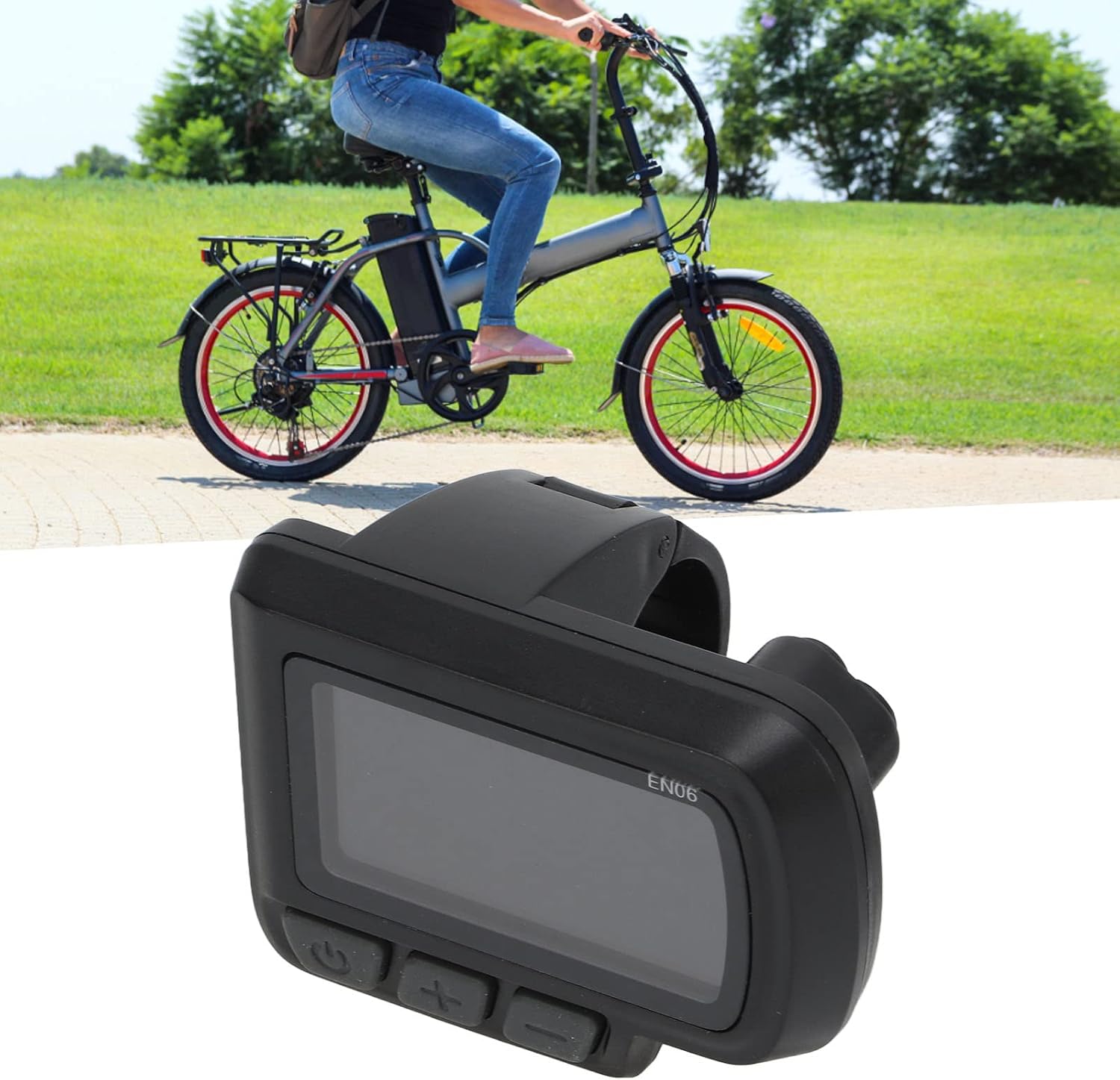 VGEBY Electric LCD Display, Electric Speed Meter with USB Battery Status for Mountain Display