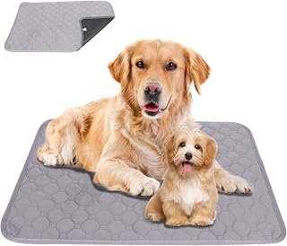 Waschbar Welpenunterlagen, Wiederverwendbare Matten für Hunde, Hundematte Bodenschutz Waschbare, Haustier Unterlagen für Drinnen, Draußen, Reisen(70X50CM,Grau)