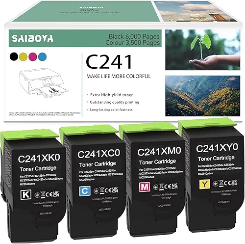 Cartucho de tóner C241XK0 C241XC0 C241XM0 C241XY0 Reemplazo para Lexmark C2325dw C2425dw C2535dw MC2325adw MC2425adw MC2535adwe MC2640adwe.