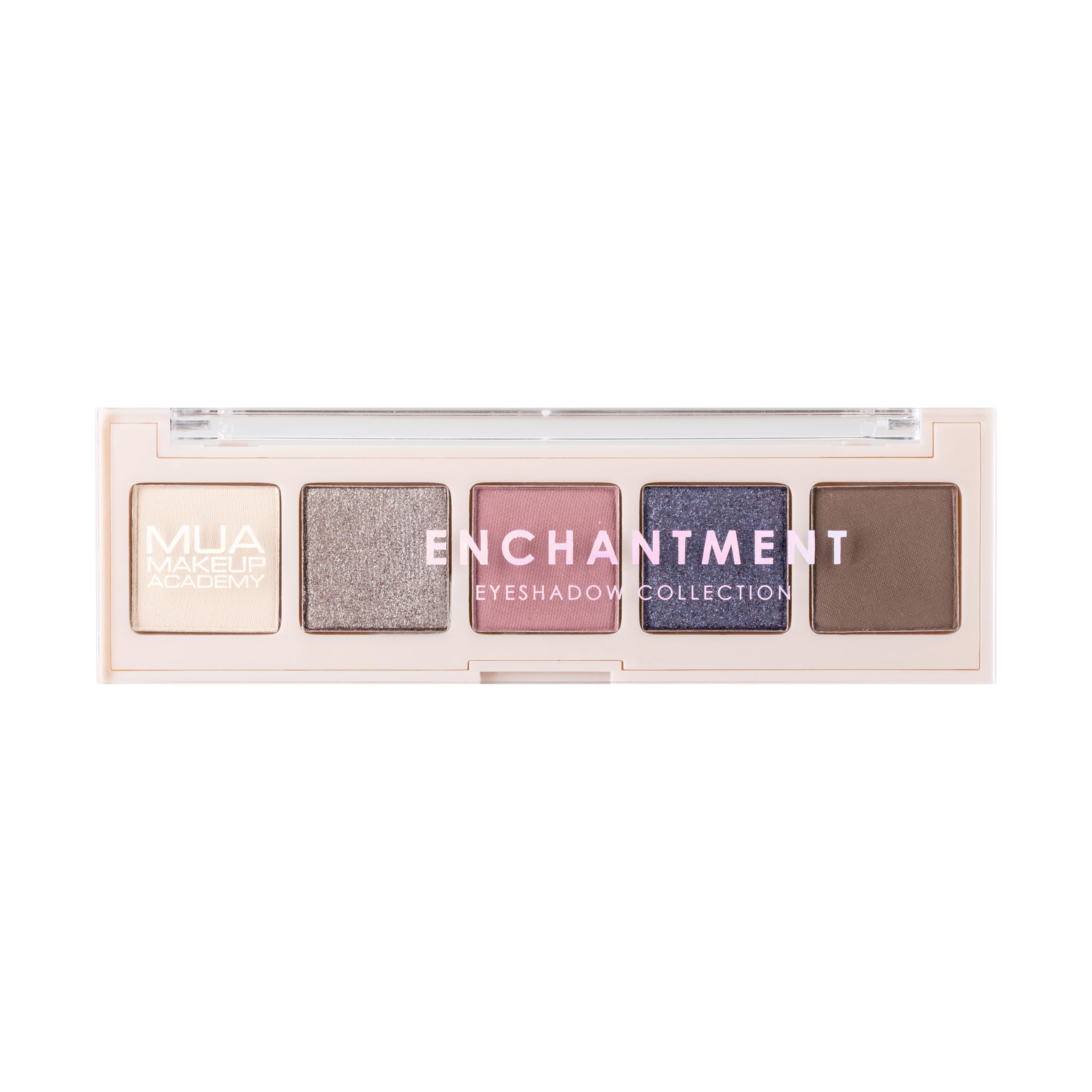 MUA Makeup Academy 5-Shade Eye Shadow Palette, Enchantment, Highly Pigmented Matte & Shimmer Blend, Vegan and Cruelty Free