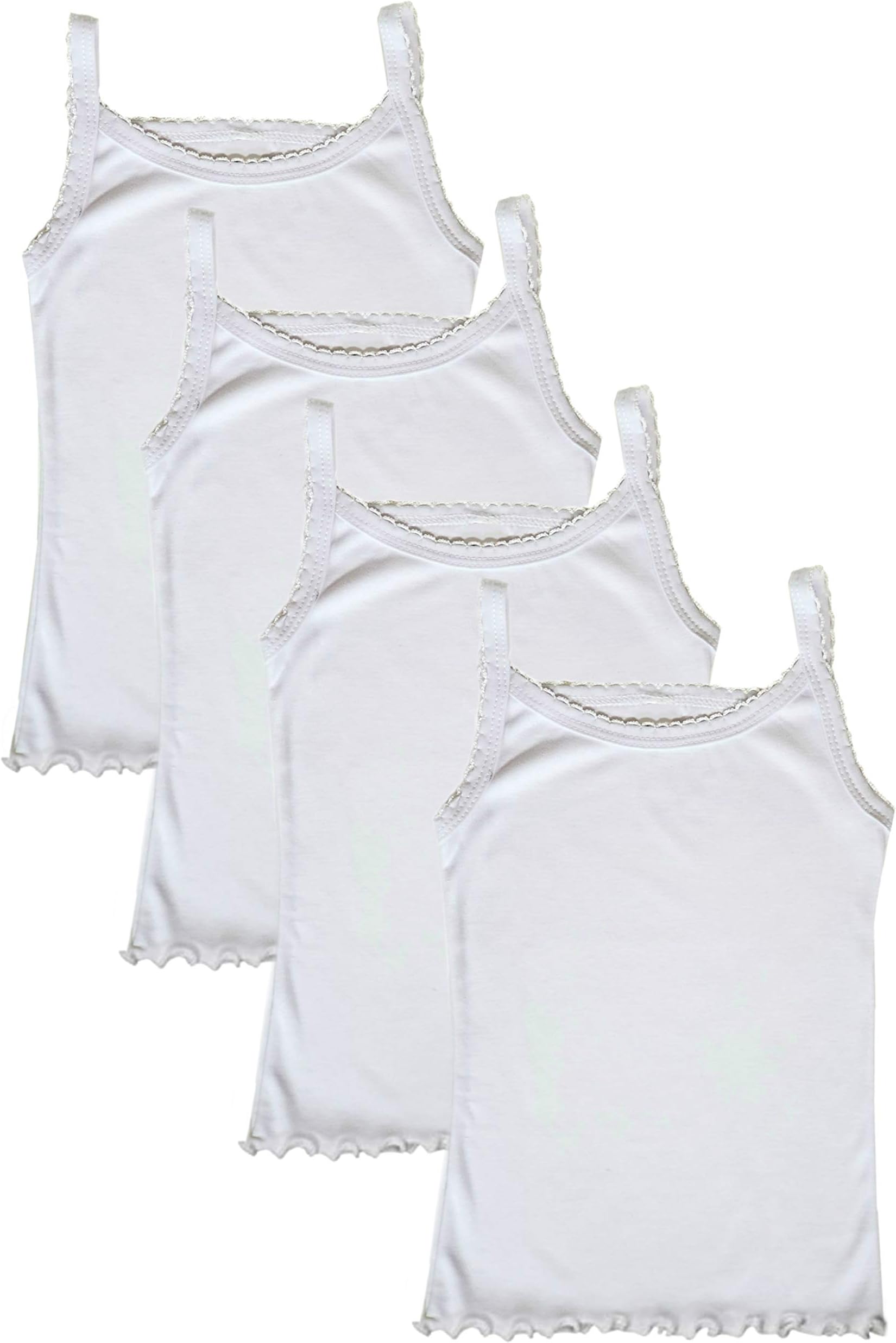 B-One KidsGirls' Cotton Camisole Tank Top Undershirt (Multipack)