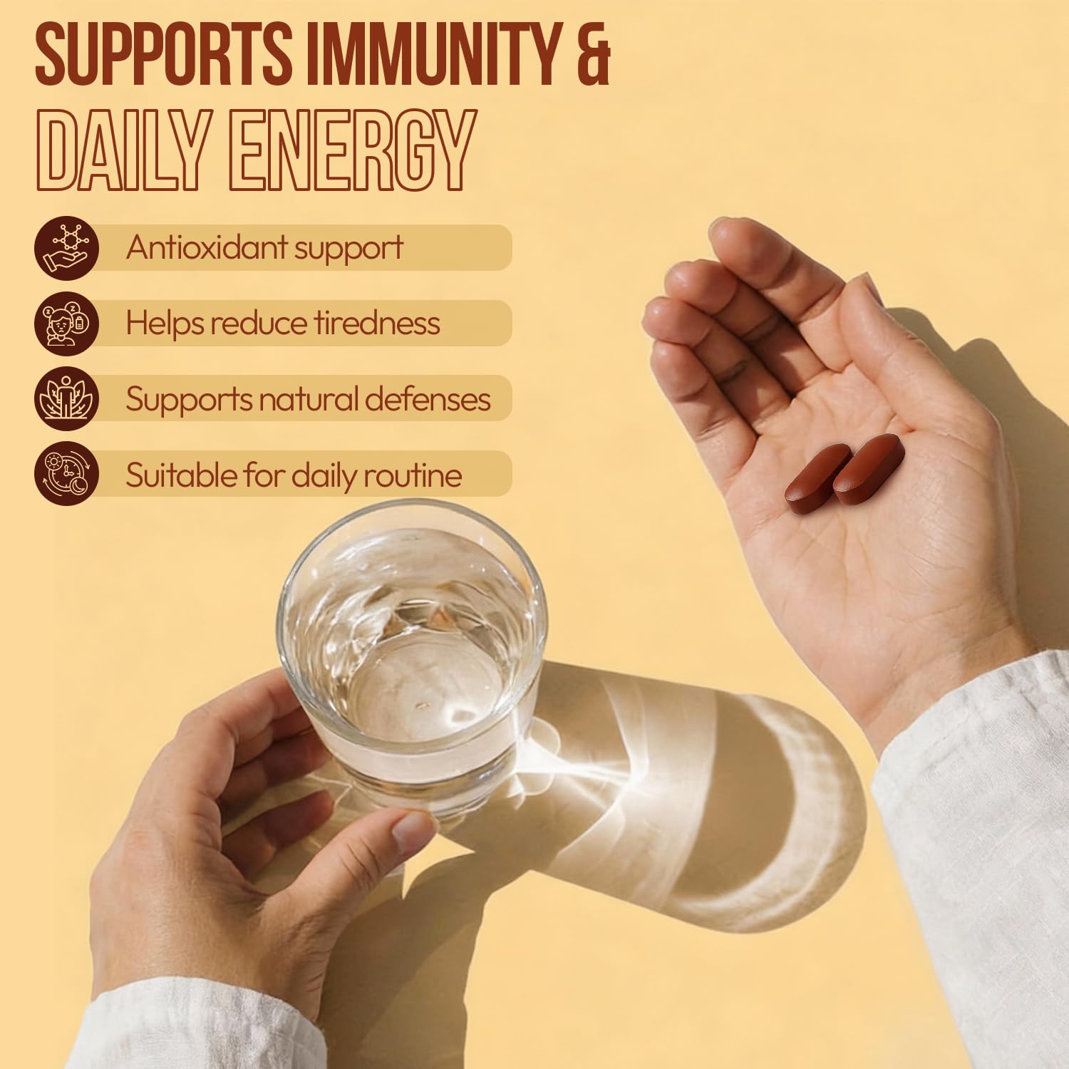Herbs O' Shrubs Life-100 Antioxidant Support Tablets -30 Count | Daily Energy with CoQ10, Ashwagandha, Spirulina, Resveratrol & L-Carnitine | Immunity Boost | Slow Down Aging for Men & Women — Amazon image 5