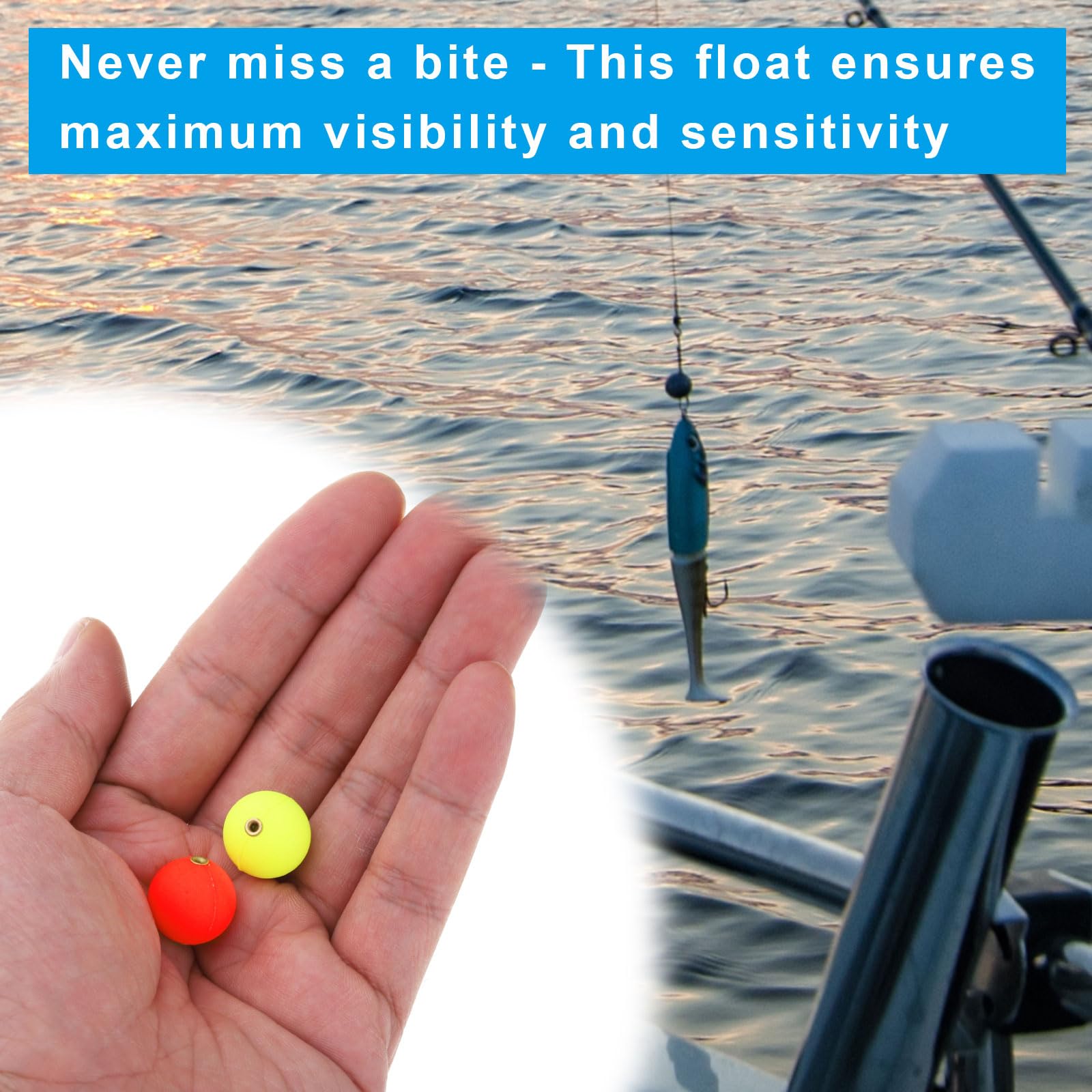 PATIKIL Fishing Bobber 18mm/0.7 Inch Dia, 12 Pack Slip Foam Floats Buoy Rig Stoppers for Crappie Trout Bass Fishing Red,Green - Image 4