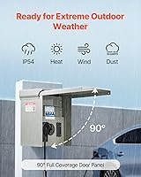 Vista 4 de VEVOR Panel de salida de energía temporal, caja de interruptor eléctrico para RV resistente a la intemperie con receptáculo de 20/30/50 amperios