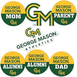 Desert Cactus George Mason University Sticker GMU Patriots Vinyl Decals Laptop Water Bottle Car Scrapbook (Round Family)