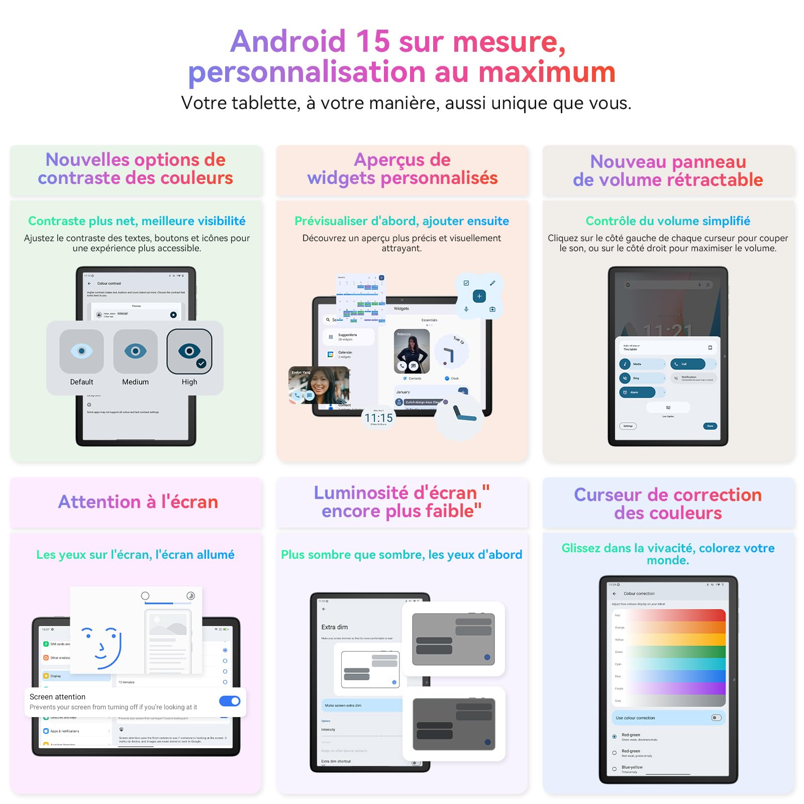 Blackview Android 15 Tablette 10 Pouces Tab60Pro, 4G LTE Tablette Tactile 24Go RAM 128Go ROM(2To TF), Octa Core Tablette Gaming, 5G WiFi/7700 mAh/Widevine L1/Face ID/GMS/GPS/3.5MM Jack