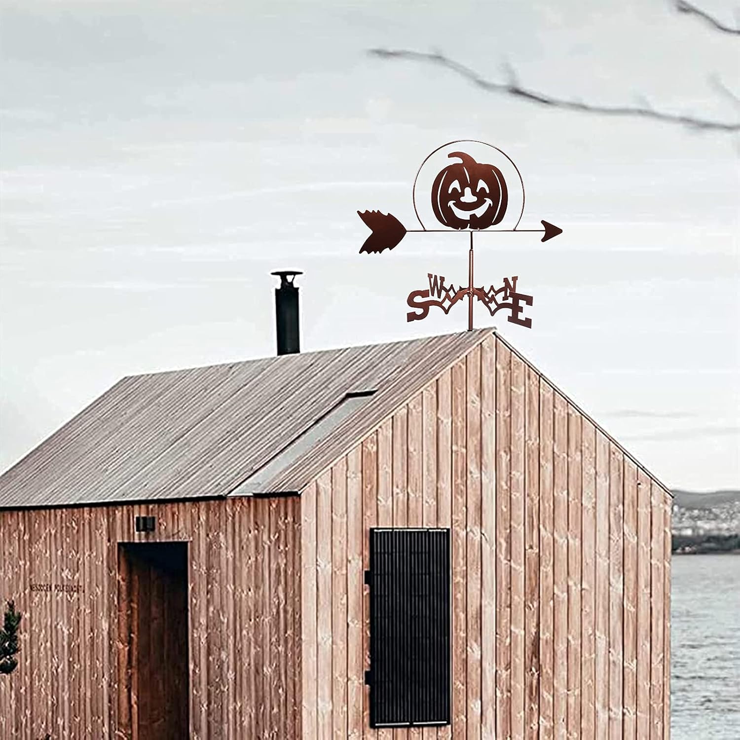 風見鶏 ステンレススチール 風向計 耐久性 レトロ ファームガーデンステーク 風見鶏 屋外ガーデン屋根パドック装飾測定ツール用 (色