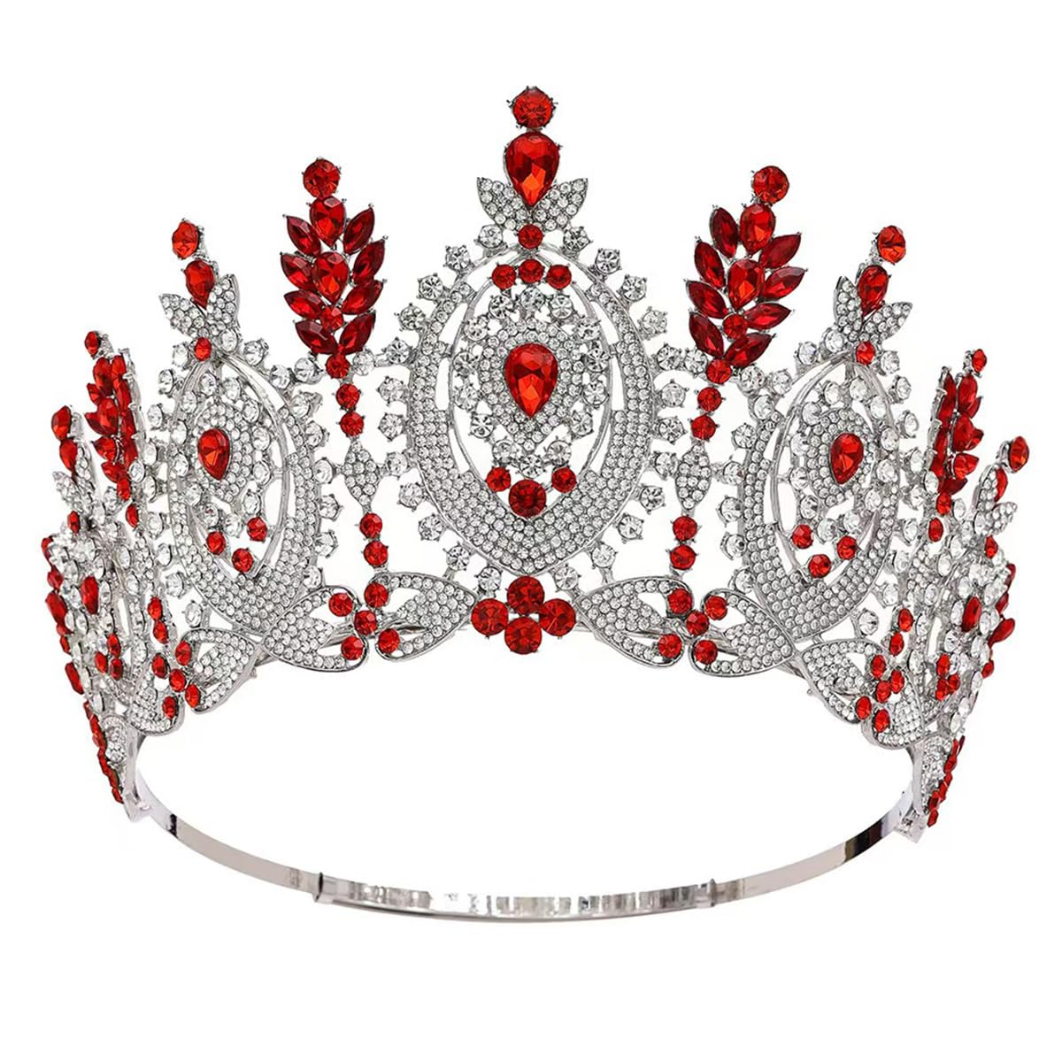 New Rhinestone tiara crown Adjustable Baroque-style princess headband