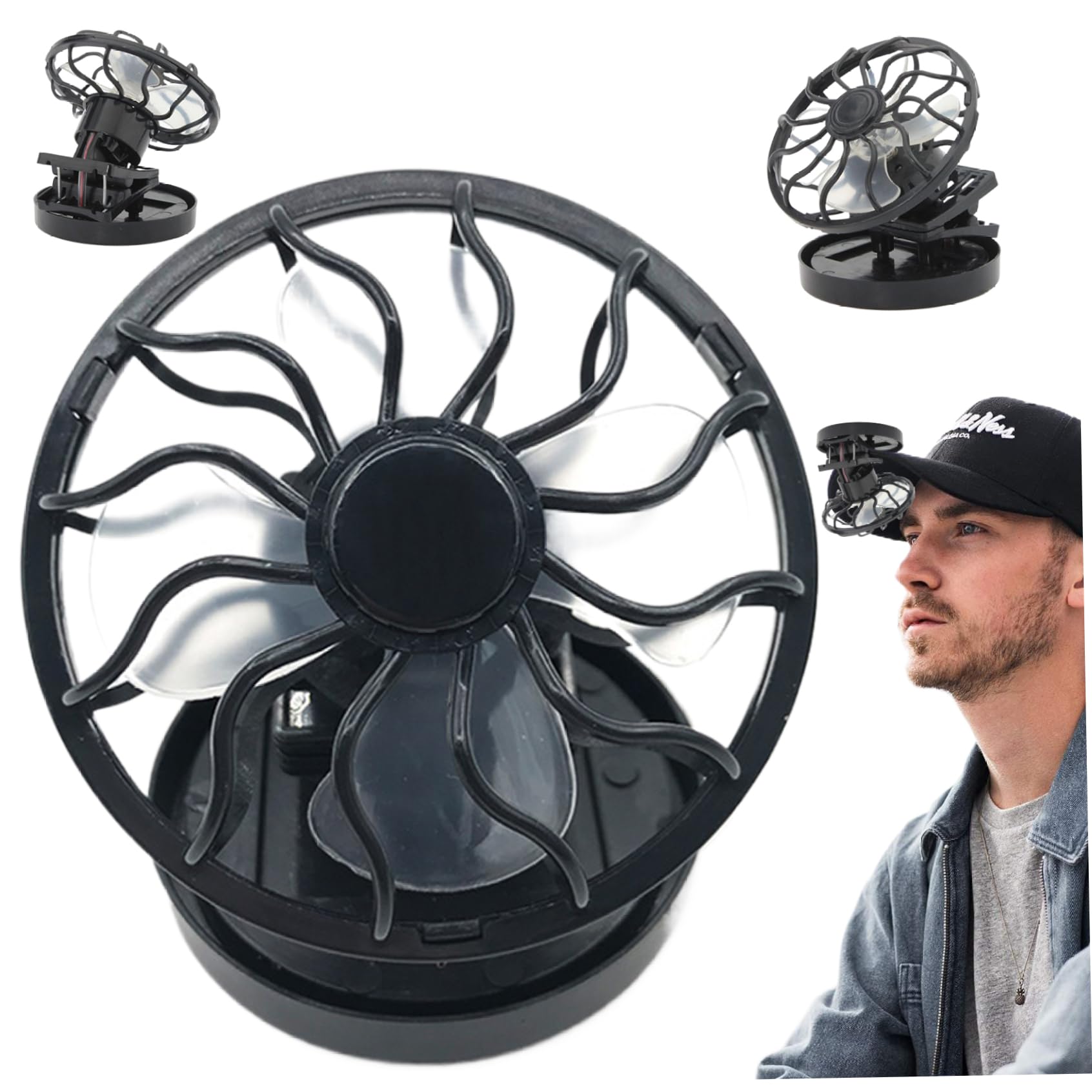 Mini ventilador con clip de 2800 RPM y energía solar portátil