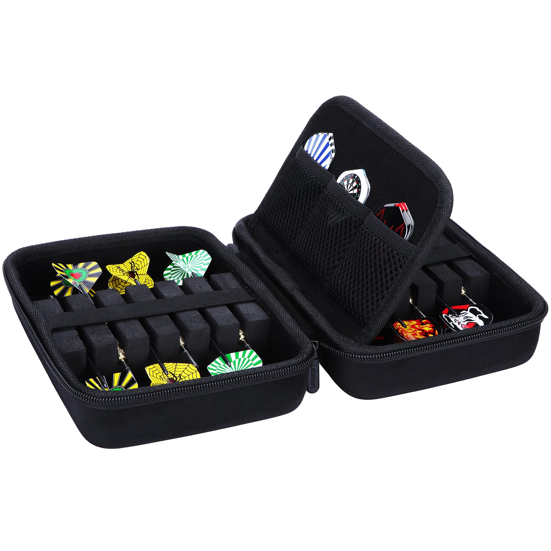 Lebakort Hard Case Compatible with 12 Pcs Steel Tip or Soft Tip Darts Set, Storage Holder Fits for Dart Tips Shafts Flights and Accessories (Case for 12pcs Darts)