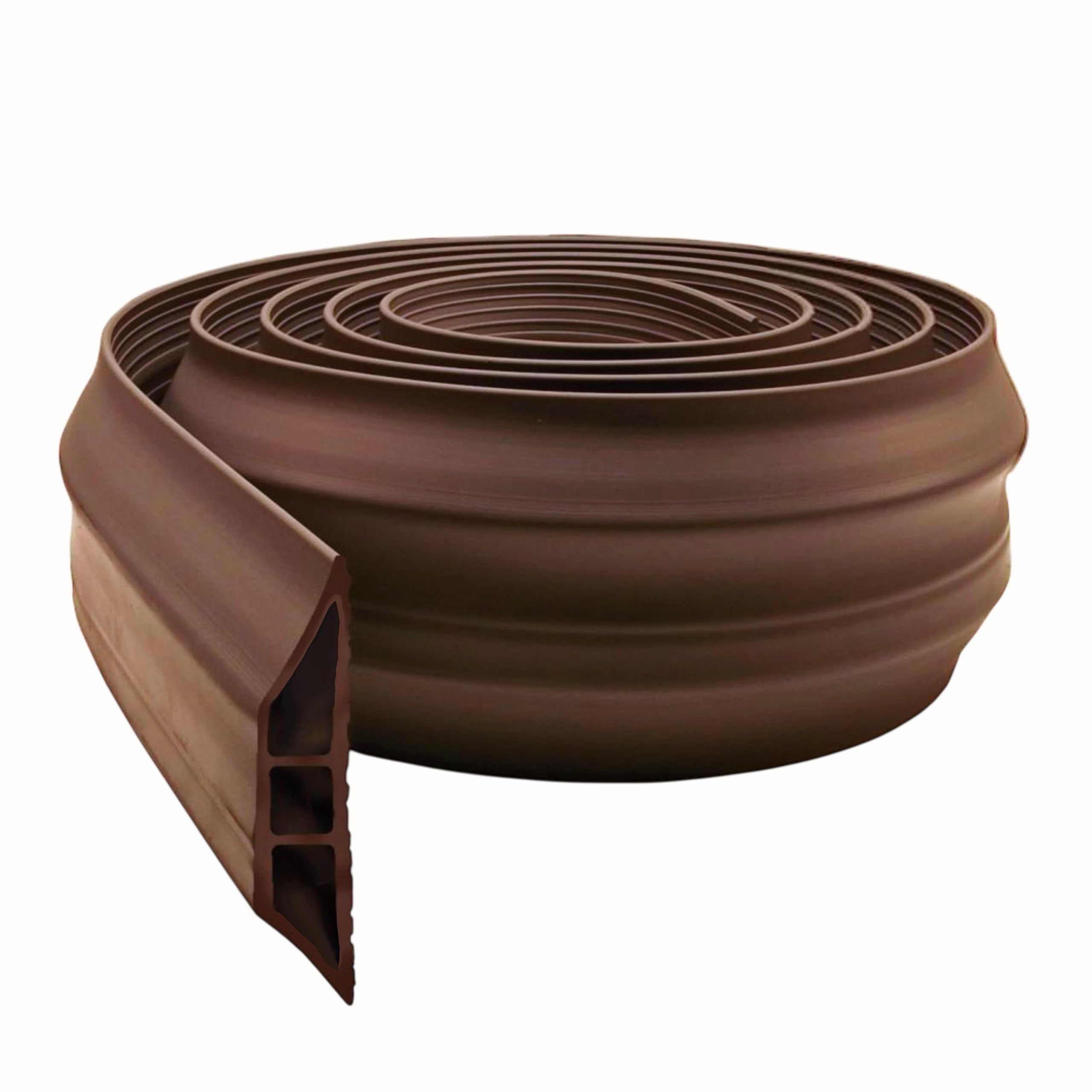 Pro Home Floor Cable Protector Heavy Duty Rubber Wire Cover Non-Slip Protect Cables & Prevent Trip Hazards Outdoor Cord Protector (Brown