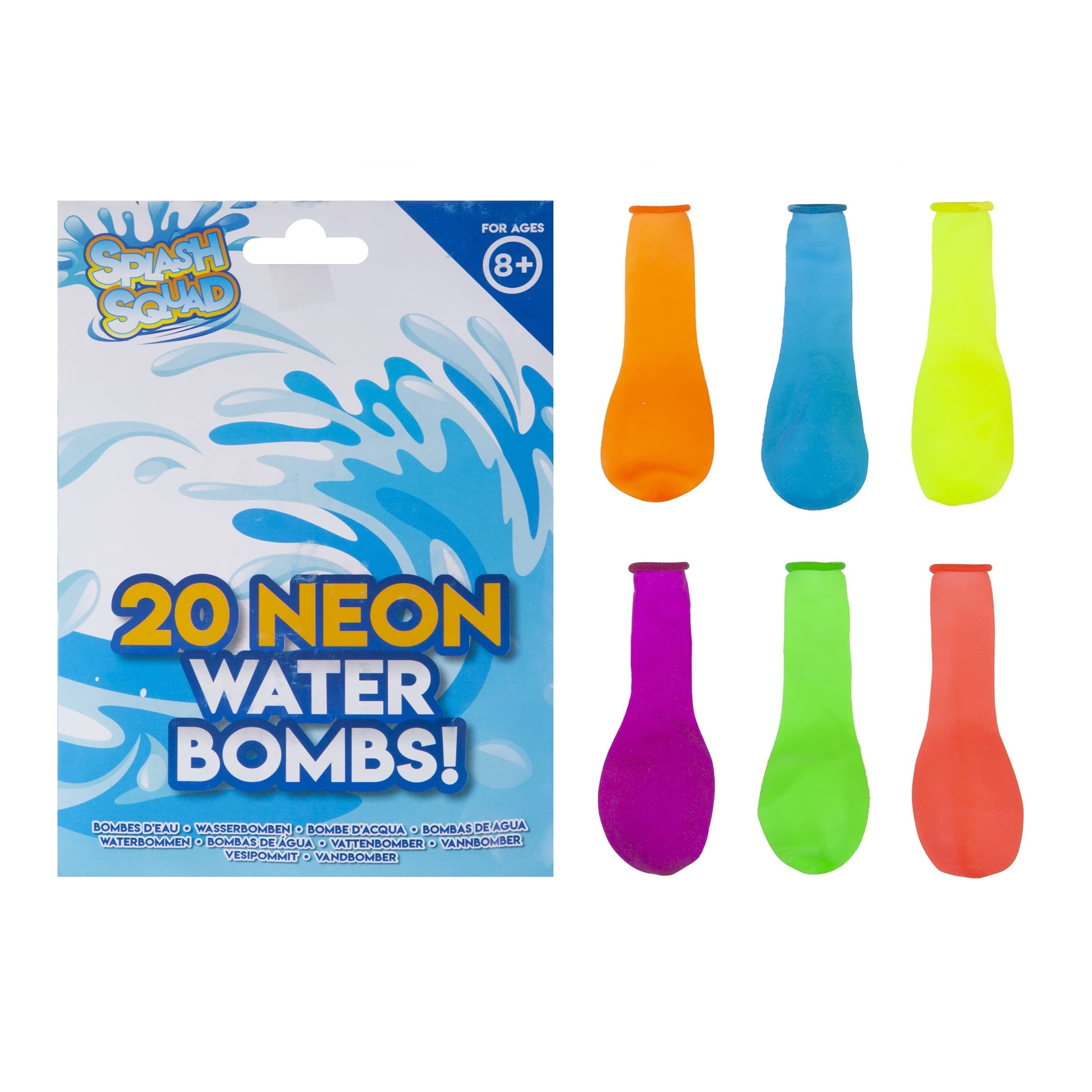 Buy VFM Water Balloons 72 Pack Easy Fill Assorted Neon Brightly