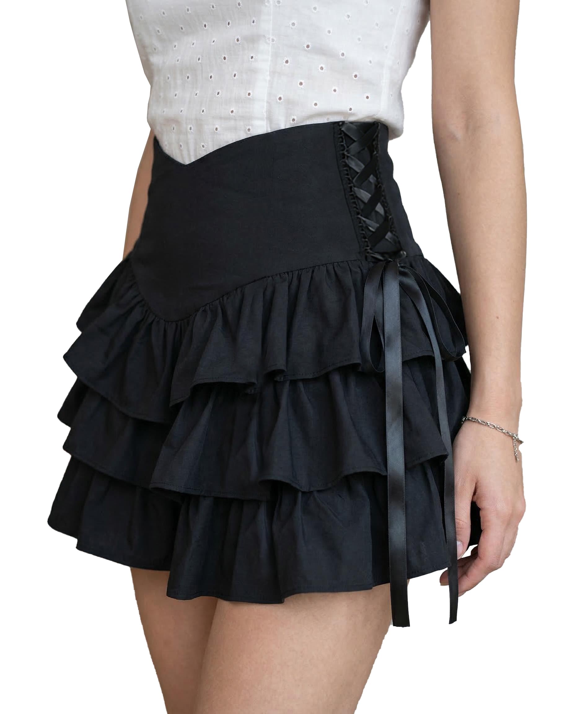 Minirock Damen Sexy Y2k Stufenrock Gothic Kleidung Damen Rave Outfits for Women