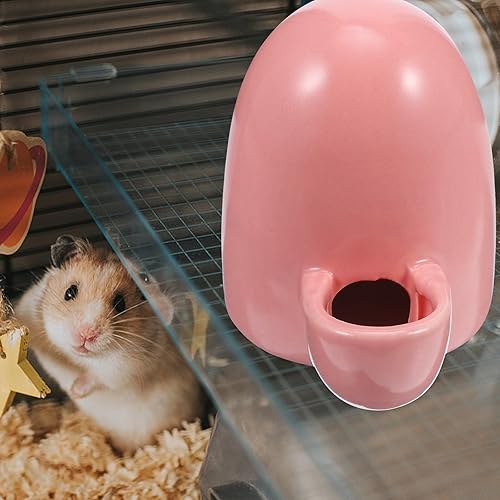 Miniatura 2 de POPETPOP Cuenco de agua para hámster, botella de agua para hámster, alimentador automático de agua potable, mini dispensador de agua para mascotas,