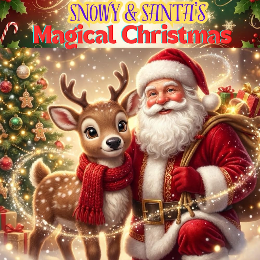 Snowy’s Enchanted Christmas: A Magical Holiday Coloring Collection of 44 Whimsical Illustrations: Featuring 44 Charming Holiday Illustrations for Stress Relief, Creativity, and Festive Fun