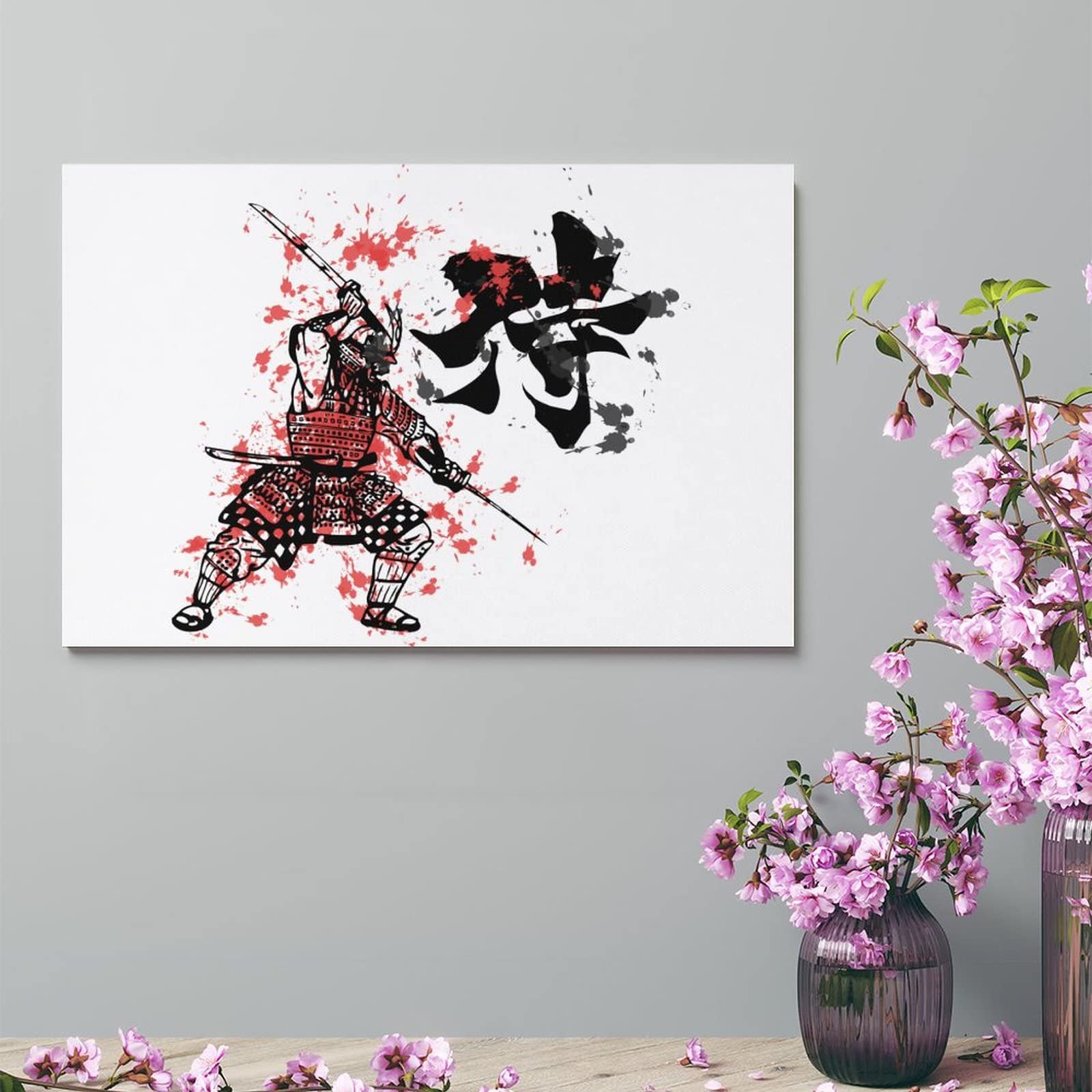 Amazon.co.jp: ポスター アートパネル インテリア 侍 サムライ 和風