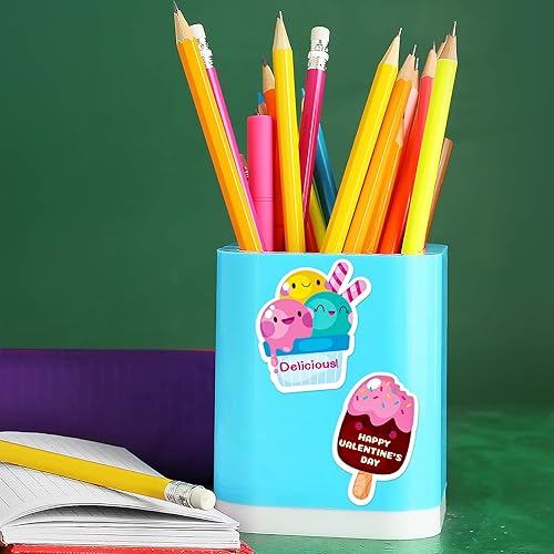 Miniatura 5 de JUESMOS Calcomanías de San Valentín para niños 408 calcomanías de helado de amor para adolescentes y niñas decoraciones de fiesta para el día de San
