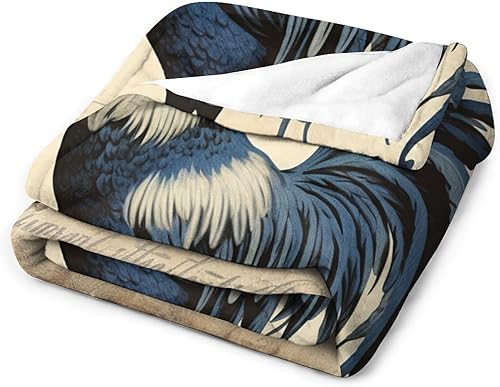 Miniatura 10 de MaSiledy Manta rústica de gallo de granja, color blanco y negro, manta de vellón de felpa rústica de 40 x 50 pulgadas, manta de franela de felpa