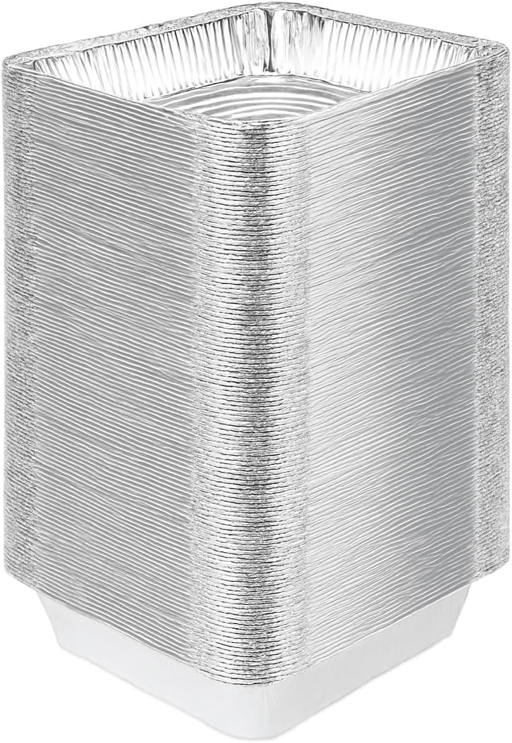 Ruthy's Outlet Disposable Aluminum Foil Pans, Half Size Steam Table Deep, 30 Pack, Silver, 2.5 Inches Deep (50 Pack)