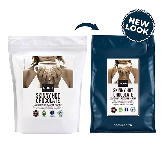 NOMU Skinny 60% Cocoa Hot Chocolate | 20 Calories only, Keto Diet Drink, Low GI, High Protein (2.2lb Bulk Bag)