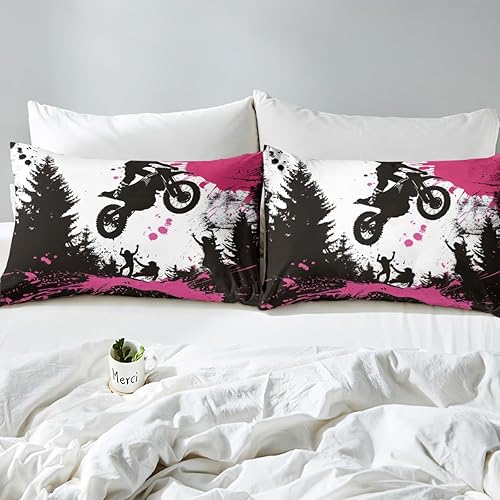 Miniatura 6 de Funda de edredón de motocicleta para niños y niñas, juego de ropa de cama de graffiti hip hop, funda de edredón para vehículos de motocicleta, funda