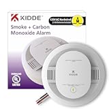 Hardwired Smoke & Carbon Monoxide Detector, AA Battery Backup, Interconnectable, LED Warning Light Indicators