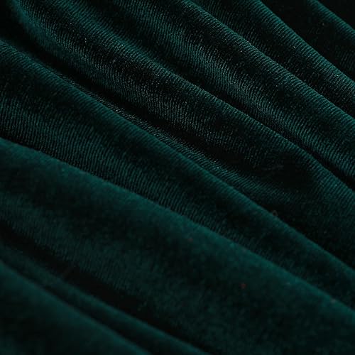 Vista 6 de YIISU Vestido de mameluco de terciopelo para niña, vestido de Navidad fruncido, para cumpleaños, ropa para niñas