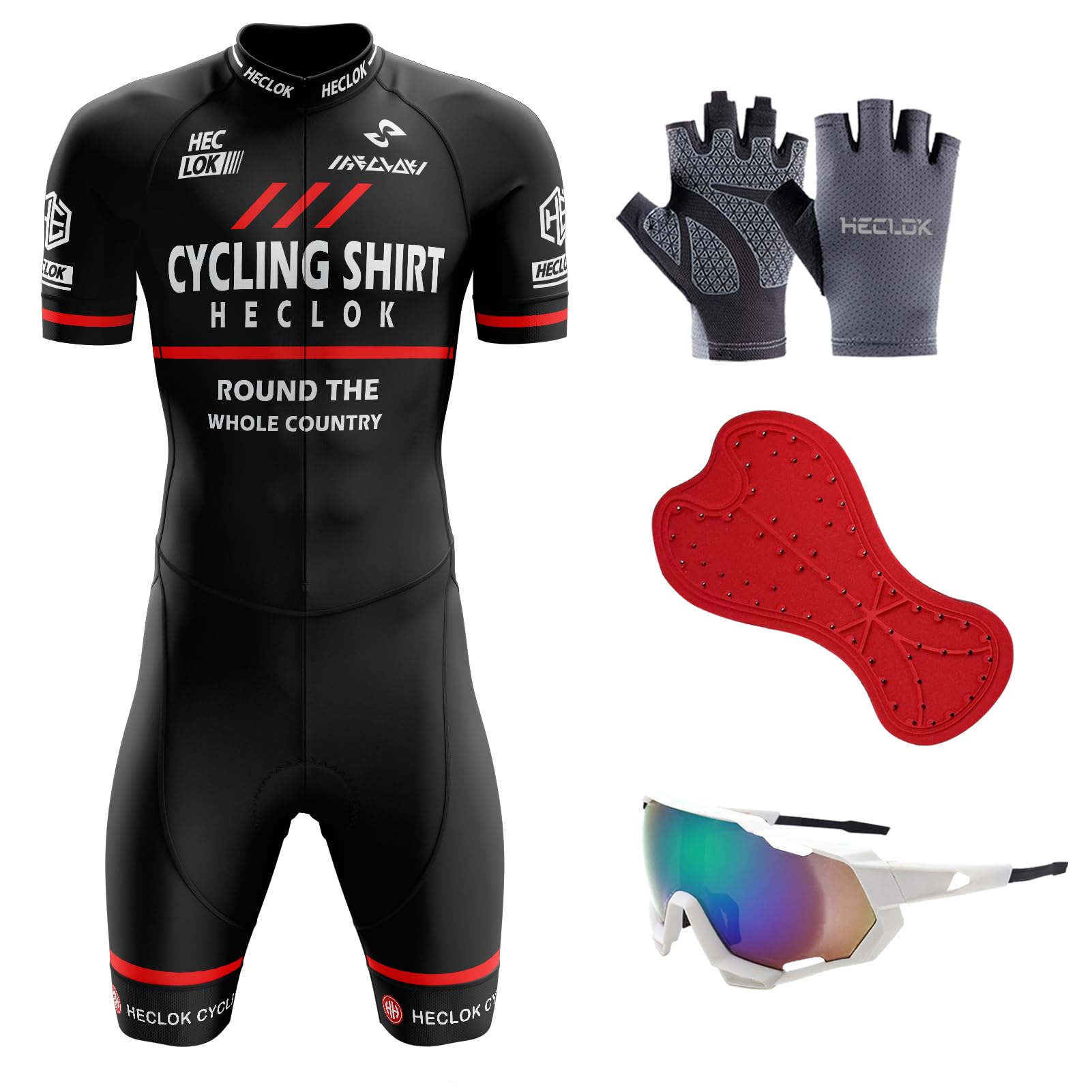Homme Pro Trifonction Manches Courtes Sports de Plein Air Vêtements de Triathlon,Tri-Costume d'une pièce,Combinaison de Cyclisme Homme, Course À Pied,Natation, Cyclisme Body