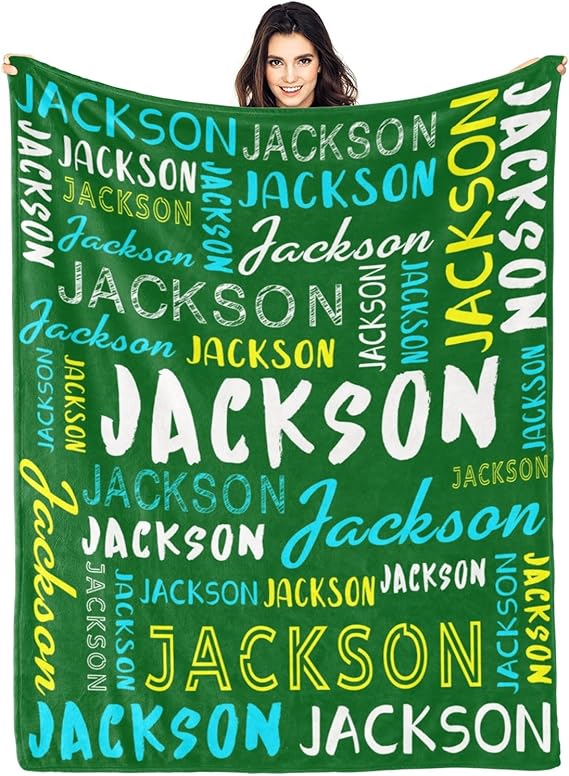 Personalized Name Blanket Customized Baby Blankets for Girls Boys Adults Monogrammed Blankets and Throws Christmas Birthday Mothers Fathers Valentines Day Gift