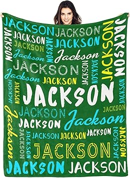 Personalized Name Blanket Customized Baby Blankets for Girls Boys Adults Monogrammed Blankets and Throws Christmas Birthday Mothers Fathers Valentines Day Gift
