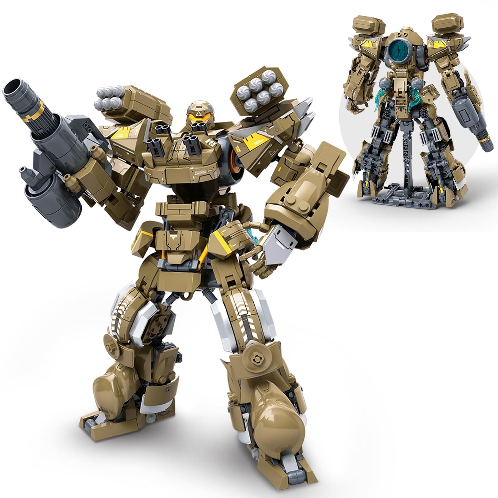 HIGH GODO Mecha Robot Building Blocks Decoration Model, 581 PCS Robots Gift for Adult Collector Young People