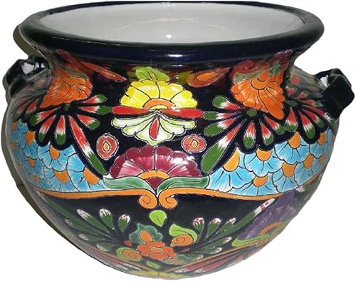 Número 1 de Talavera michoacana tradicional bote, 14"