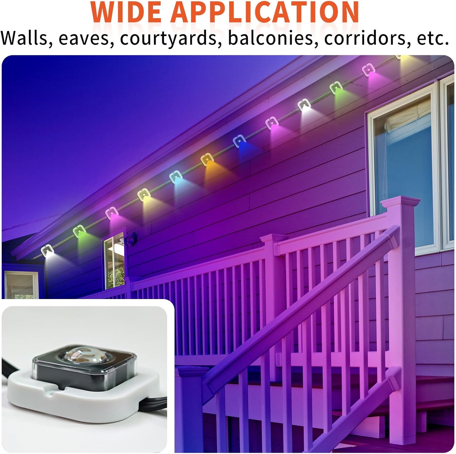 2025 Upgrade for Govee Permanent Outdoor Lights Compatible with H705 H805 Non-Pro Elite RGBIC LED Used for Fixture Fixation, Eaves and roof Edge mounting Clips mounting Bracket Screw Set(12,White)