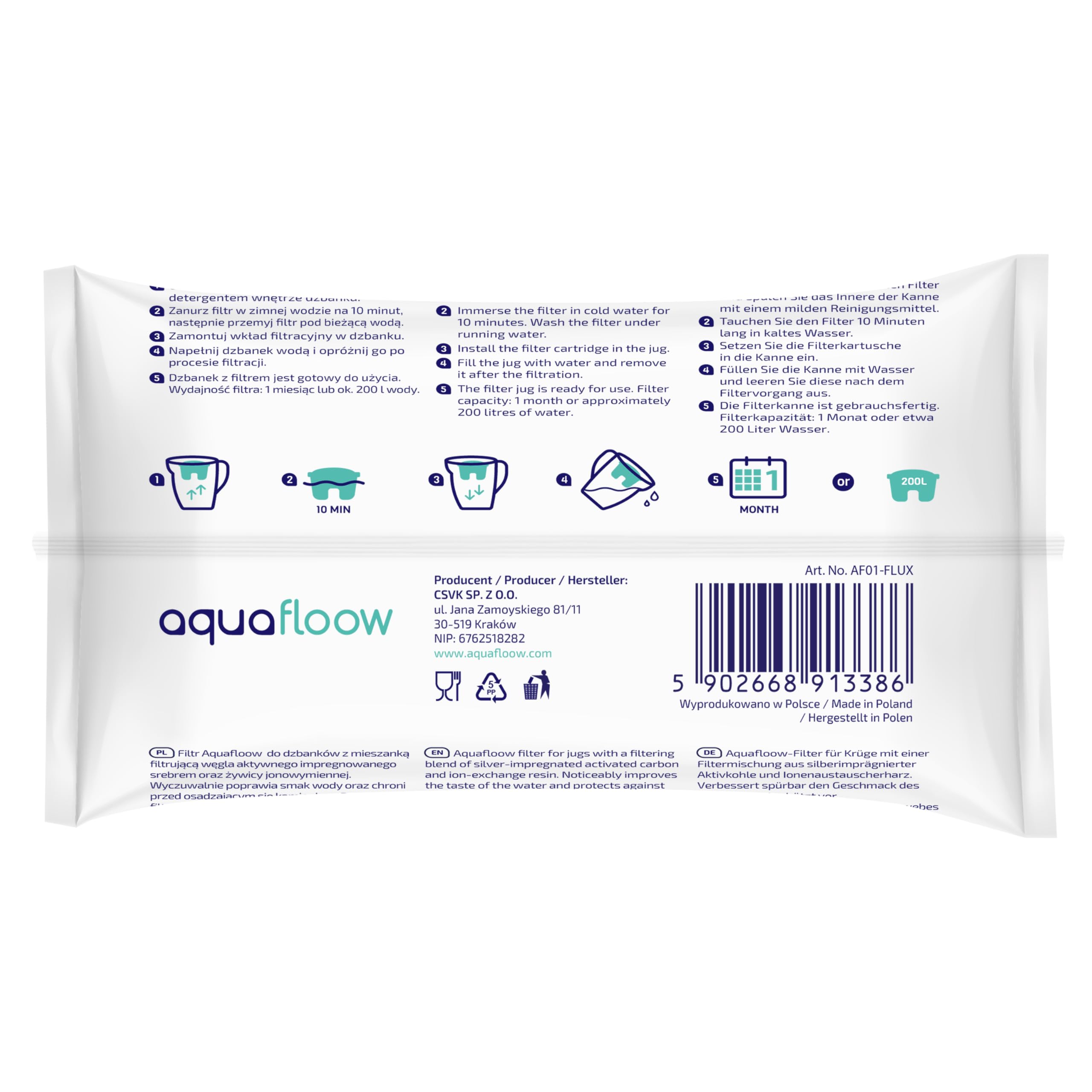 Cartucce Filtranti Aquafloow Aqua Flux X14 | Compatibili Laica, Brita, PearlCo | Riduce Calcare E Cloro - Foto 7