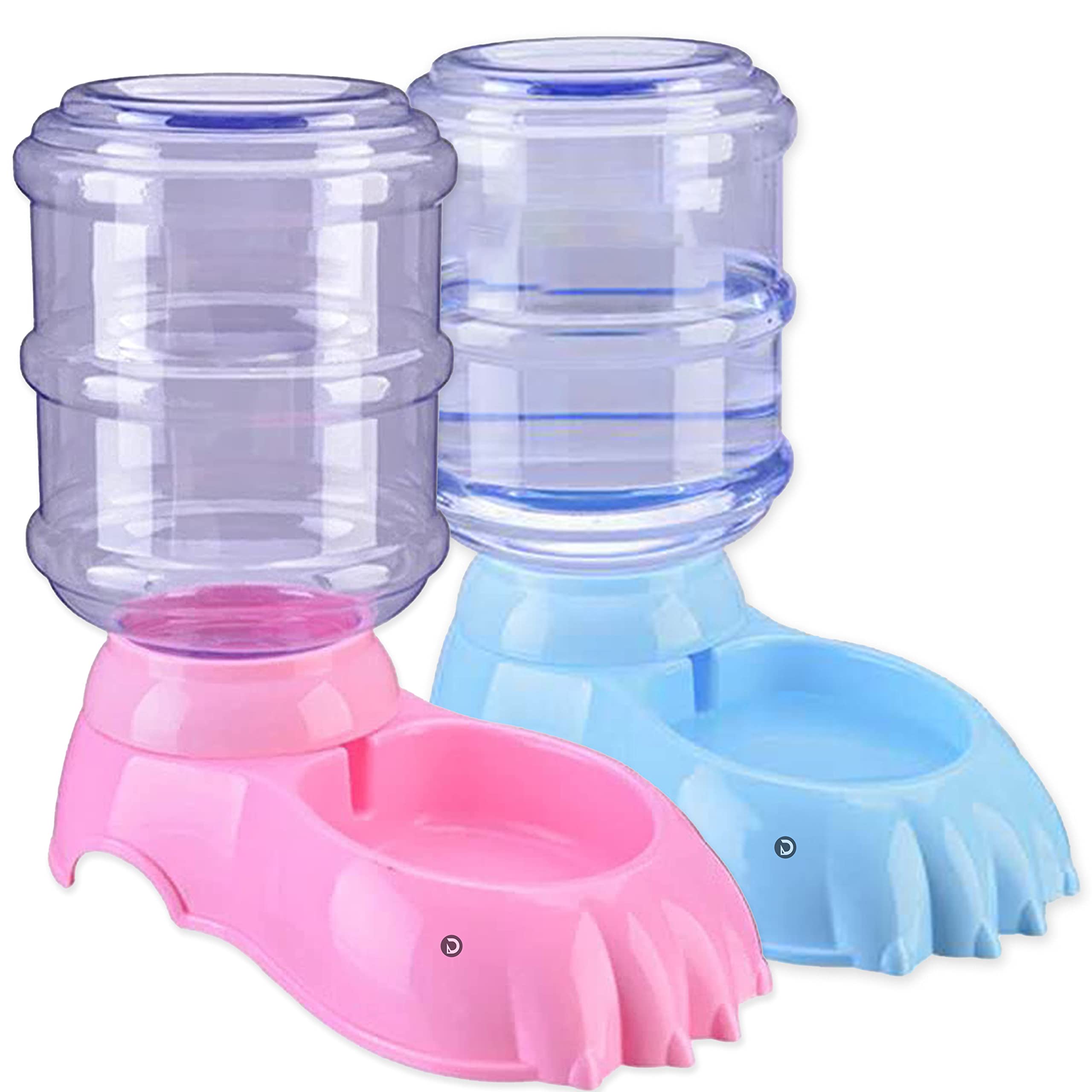 DaKos Pet Water Dispenser Station - Replenish Pet Waterer for Dog Cat Animal Automatic Gravity Water Drinking Fountain Bottle Bowl Dish Stand (Combo of- Blue Claws & Pink Claws) (B0C4B2YYJ1) Amazon Price History, Amazon Price Tracker