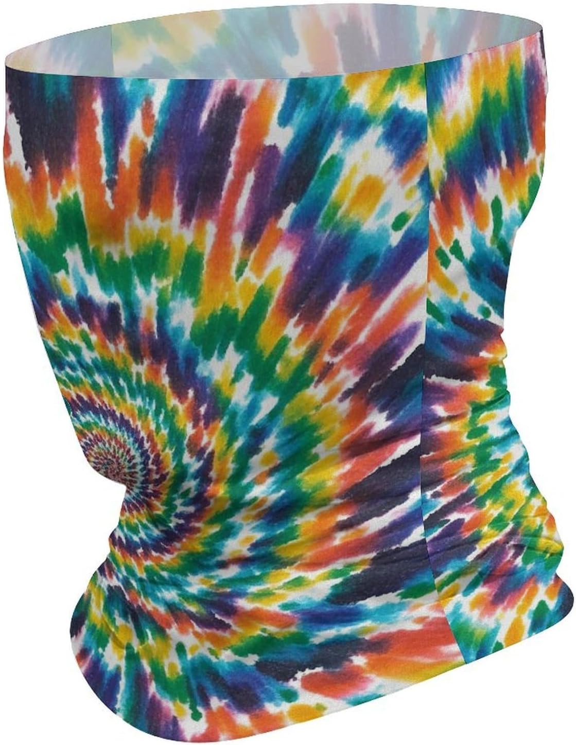 Colorful Spiral Tie Dye Neck Gaiter Bandana Windproof Breathable Face Mask Cover Face Cover Cold Weather Gator Scarf Winter Neck Warmer Gaiter Half Balaclava Scarf Mask for Men Women