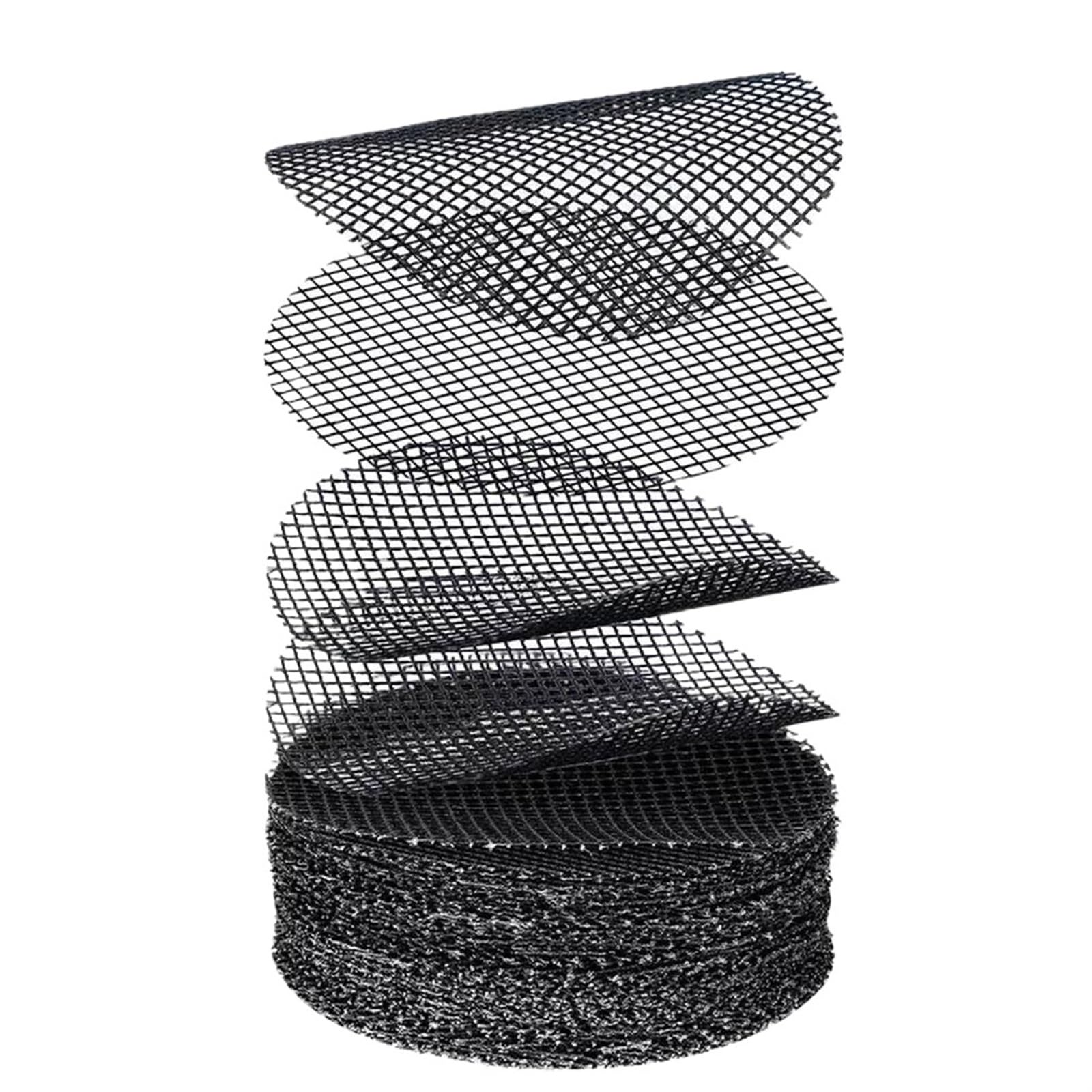 XIUsheUA Pot Bottom Grid Mat 50 Pcs Flower Pot Hole Mesh Pad Breathable Bonsai Drainage Screens Bottom Grid Mat Screen for Gardening(10cm)