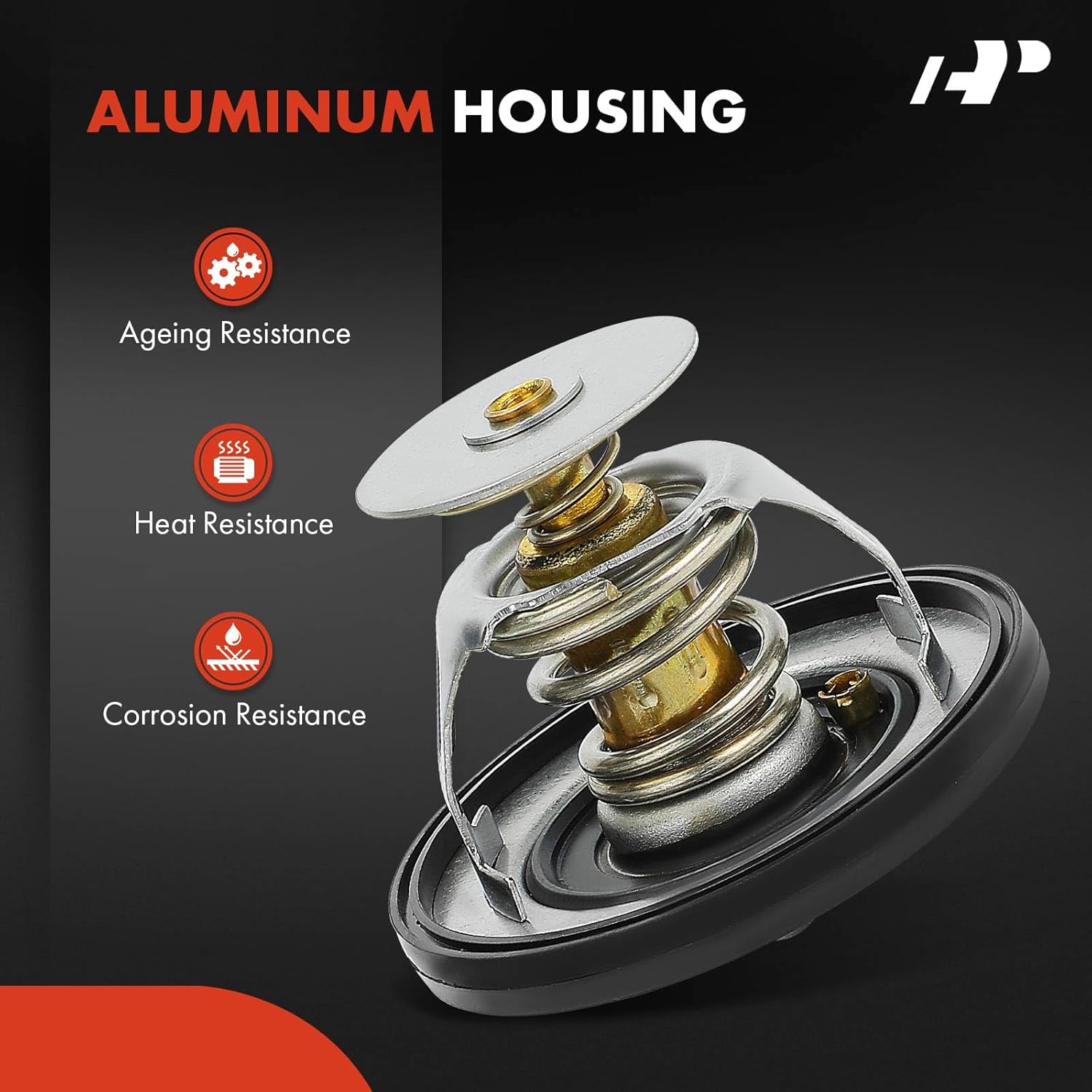 A-Premium Engine Coolant Thermostat with O-ring Compatible with Chrysler 300, Aspen & Dodge Ram 1500, Ram 2500, Charger, Durango, Challenger, Magnum & Jeep Commander, Wrangler, Grand Cherokee