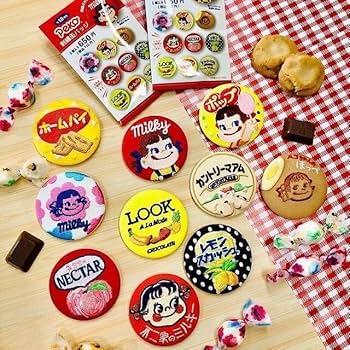 Amazon | 不二家ペコちゃんペコちゃん刺繍缶バッジ全10種