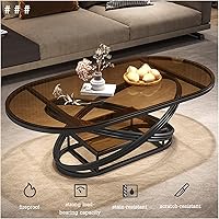Vista 4 de Mesa de centro de almacenamiento Mesa de centro para sala, mesa de centro para sala de estar, simple y moderna, de vidrio templado, mesa de cóctel