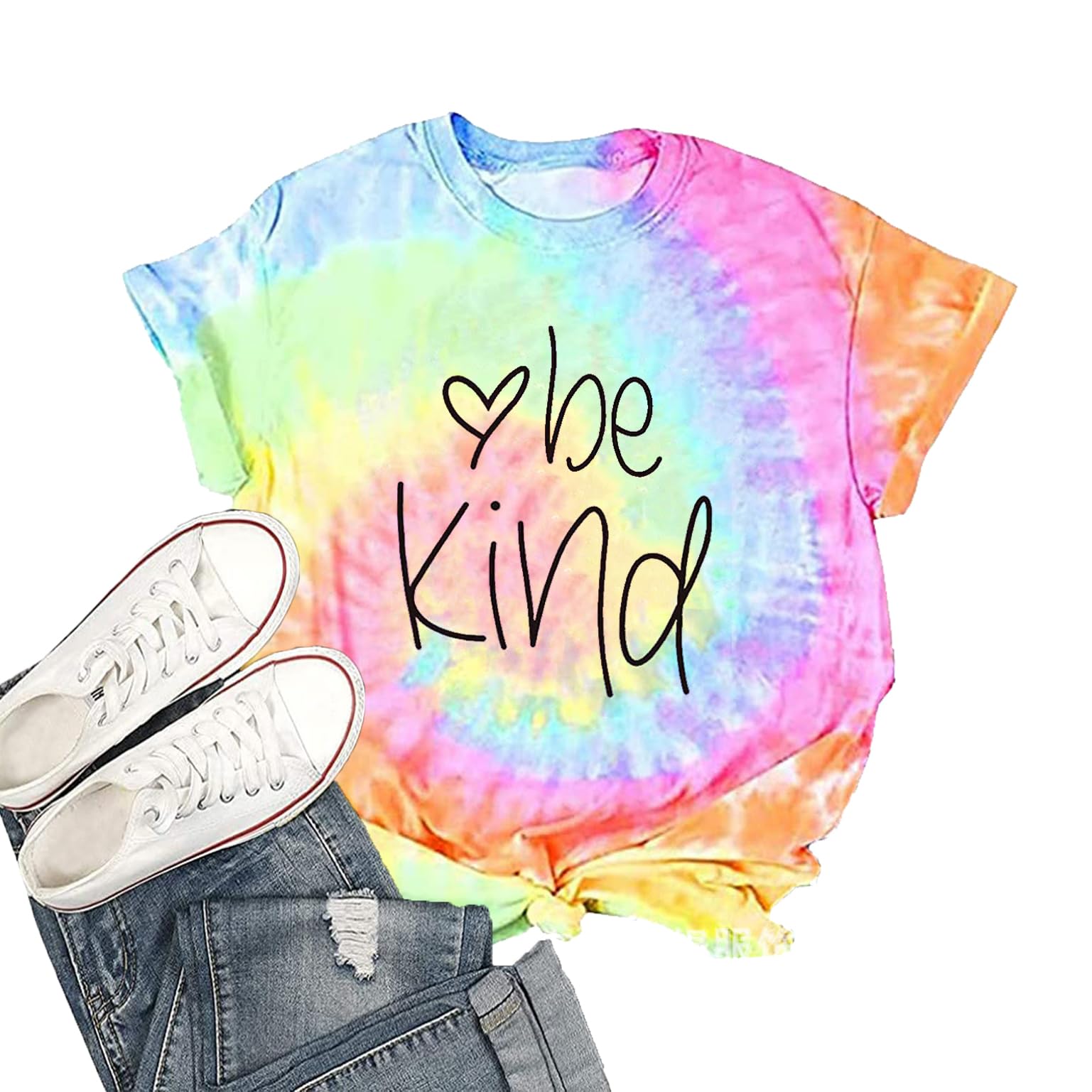 Women Be Kind T Shirts Inspirational Cute Teacher Shirts Graphic Blessed Shirt Tie Dry Casual Short Sleeve Tops Tees