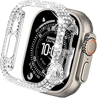 Vista 39 de KADES - Funda protectora completa compatible con iWatch, con protector de pantalla de vidrio templado incorporado, brillante y con diamantes
